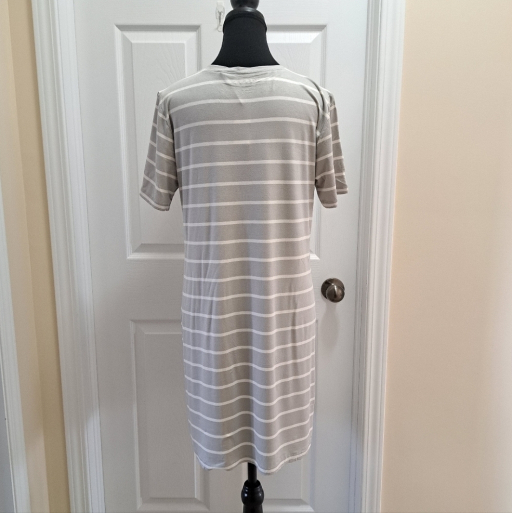 BCBGeneration TShirt Dresses 1 Solid Blue & 1 Grey/White Striped Women's medium - Picture 12 of 16
